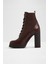 Rebellious Bot Yüksek Topuklu Bot - Kahverengi 3