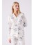 Kadın Giyim Pamuklu Krem Gömlek Pijama Takımı 2