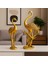 Gold ve Gümüş Renk Flamingo Biblo Seti 2 Li 45X18 4