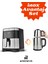 Çok Fonksiyonlu Gri Inox Gövde 9l Airfryer ve Inox Çay Makinesi Seti 1
