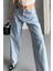 Baggy Kar Yıkama Buz Mavi Jeans Pantolon D2007 5