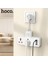 Hoco AC12A 2500W 2 Priz + 3 USB + 30W Type-C Multifonksiyonel Priz Çoğaltıcı Şa - BRF15820-113 3