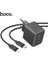 Hoco CS14A Ocean PD20W+QC3.0 Girişli Hızlı Şarj Başlığı ve Type-C To iPhone - BRF15195-403 3