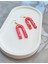 Pink Arch Glow El Yapımı Pembe Pırıltılı U Küpe 1