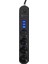 4lü Siyah Anahtarlı 3 USB Li Akım Korumalı Topraklı Çocuk Korumalı Grup Priz 2 Metre 4