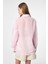 Pembe Relax Fit Çizgili Uzun Kollu Kadın Gömlek 5