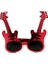 Kırmızı Renk Rockn Roll Gitar Şekilli Parti Gözlüğü 15X15 cm - Lisinya 1