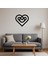 Geometrik Kalpler Mdf Dekoratif Tablo - BRF12362-8122 4