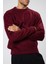 Oversize Yumuşak Dokulu Bisiklet Yaka Kazak Bordo 2
