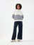 Oversize Fit Lacivert Kadın Sweatshirt LF2040708 2