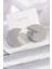 Pirinç Gümüş Renk Daire Plaka Model Kadın Küpe - TJ-BKP9524 1