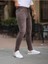 Erkek Jeans Slim Likralı Denim Bordo Kot Pantolon 2