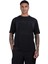 Erkek Kısa Kollu Siyah Renkli Baskılı Modelli, Regular Fit Pamuklu T-Shirt 1