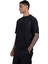 Erkek Kısa Kollu Siyah Renkli Baskılı Modelli, Regular Fit Pamuklu T-Shirt 2
