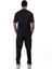 Erkek Kısa Kollu Siyah Renkli Baskılı Modelli, Regular Fit Pamuklu T-Shirt 7