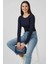 Yanı Büzgülü Bluz Lacivert T4322 2