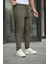 Erkek Trend Beli Lastikli Duble Paça Pantolon 1
