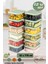 12'li Buzdolabı Düzenleyici Organizeri Mikrodalgaya Uygun Difriz Saklama Kabı (12X775ML) 1