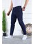 Erkek Likralı Jean Boyfriend Denim Lacivert Kot Pantolon 1