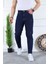 Erkek Likralı Jean Boyfriend Denim Lacivert Kot Pantolon 3