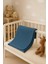 %100 Pamuk Bebek Karyola Battaniyesi 75x100 Mavi 3