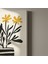 Minimalist Siyah Sarı Çizgi Çiçek Tablosu 5