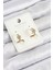 Xuping Zirkon Taşlı Çiçek Model Gold Kadın Küpe 1