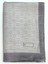 Pamuk Ipek Şeritli Monogram Şal 41728-GÜMÜŞ 1