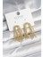 Pirinç Gold Sallantılı Kadın Küpe 1