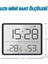 Dijital Duvar Saati Termometre Sıcaklık ve Nem Ölçer Masa Saati Alarm LCD Ekran Duvara Takılır Beyaz 5
