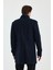 Erkek Slim Fit Lacivert Kaşe Kaban 7