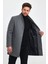 Erkek Slim Fit Kapalı Gri Kaşe Kaban 2