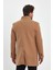 Erkek Slim Fit Kahverengi Kaşe Kaban 3