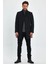 Erkek Slim Fit Antrasit Kaşe Kaban 1