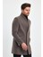 Erkek Slim Fit Şal Yaka Vizon Kaşe Kaban 6