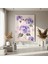 Lavanta ve Pembe Hortensiya Çiçekleri Soyut Tablosu 4