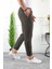 Erkek Beli Lastikli Double Paça Spor Haki Jogger Pantolon 2