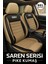 Citroen C-Elysée Alure -Active 2012-2017 Saren Serisi Oto Koltuk Kılıfı 5’li Set – Airbag & Kolçak Uyumlu, 3 Katman, Pike+Lakost+Deri Bej 1