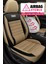 Renault Laguna 1 ve 2 (Sedan) 1994–2006 Saren Serisi Oto Koltuk Kılıfı 5’li Set – Airbag & Kolçak Uyumlu, 3 Katman, Pike+Lakost+Deri Bej 4