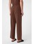 Kahve Keten Karışımlı Jogger Erkek Pantolon 4