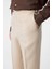 Bej 100% Keten Italyan Kesim Erkek Pantolon 3