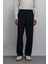 Lacivert Relax Fit Baggy Pilili Erkek Pantolon 1