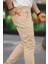 Erkek Slim Fit Beli ve Paçası Lastikli Kargo Cep Pantolon 2