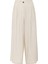 Ekru Keten Karışımlı Kadın Culotte Pantolon 5