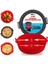Kırmızı Silikon Pişirme Kabı, Hava Fritözü Aksesuar, Tüm Airfryer'lara Uyumlu 4