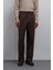 Kahve Relax Fit Pilili Erkek Pantolon 1