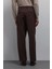 Kahve Relax Fit Pilili Erkek Pantolon 4