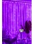 Mor Perde LED 3x3 Metre USB Kumandalı 8 Mod Animasyonlu Peri LED Işık 1