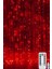 Kırmızı Perde LED 3x3 Metre USB Kumandalı 8 Mod Animasyonlu Peri LED Işık 1