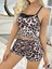 Leopar Desenli Şortlu Gecelik Pijama Takımı 5048 3